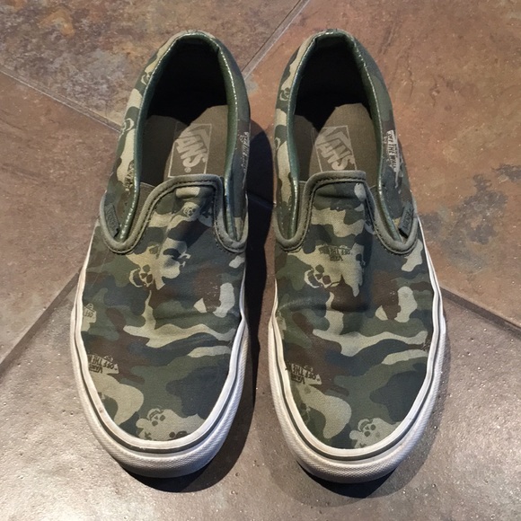 camouflage slip on vans
